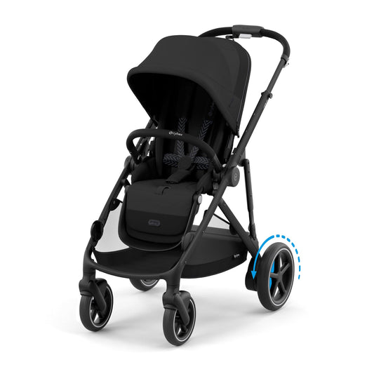 Cybex eGazelle S Electronic Assist Stroller - Black Frame / Moon Black - 524000521