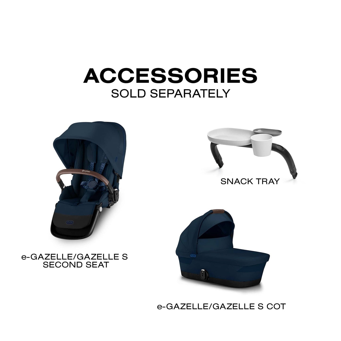 Cybex eGazelle S Electronic Assist Stroller - Silver Frame / Ocean Blue - 524000533