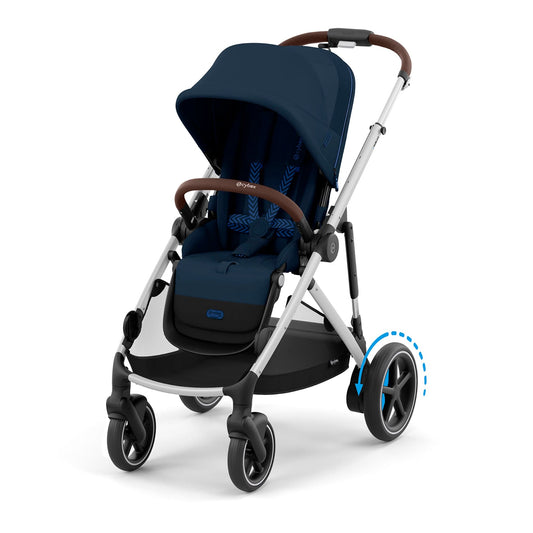 Cybex eGazelle S Electronic Assist Stroller - Silver Frame / Ocean Blue - 524000533
