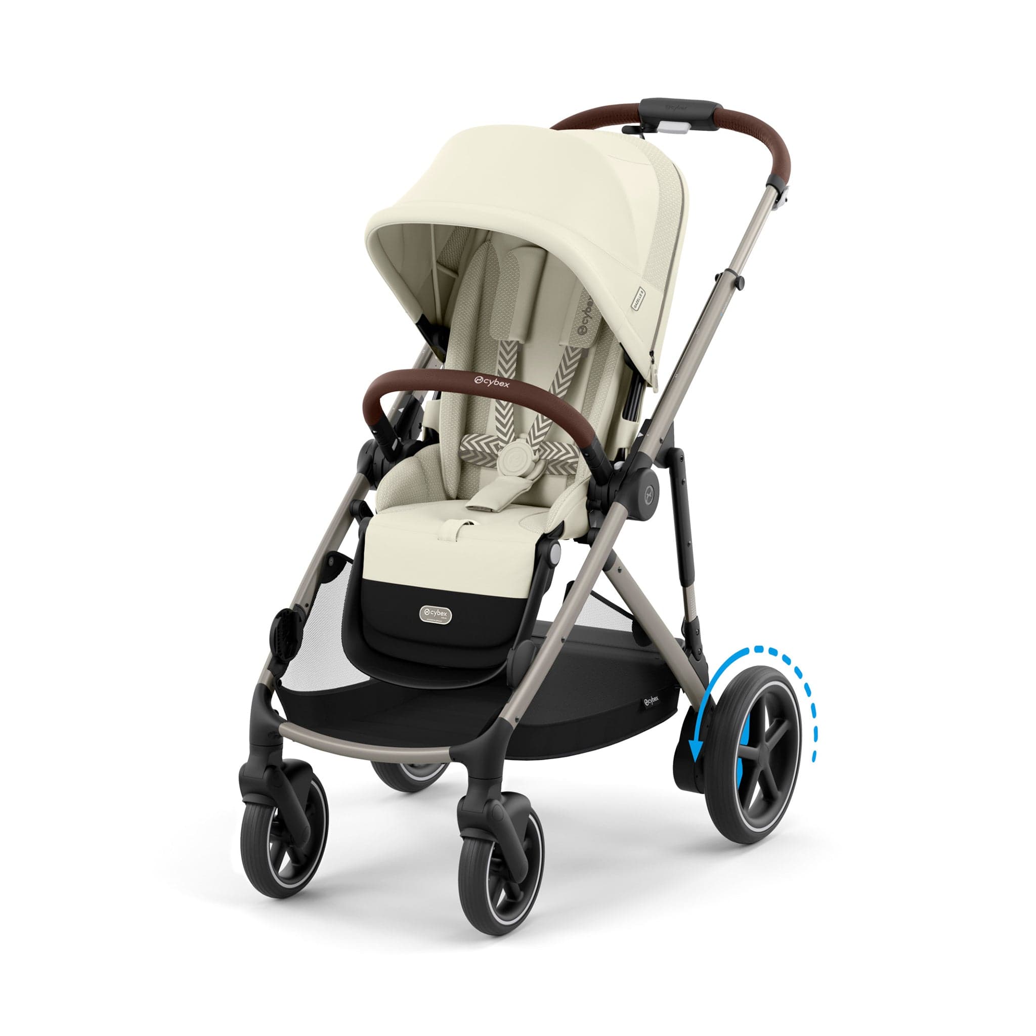 Cybex eGazelle S Electronic Assist Stroller - Taupe Frame / Seashell Beige - 524000545