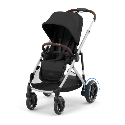 Cybex eGazelle S Electronic Assist Stroller - Silver Frame / Moon Black - 524000553