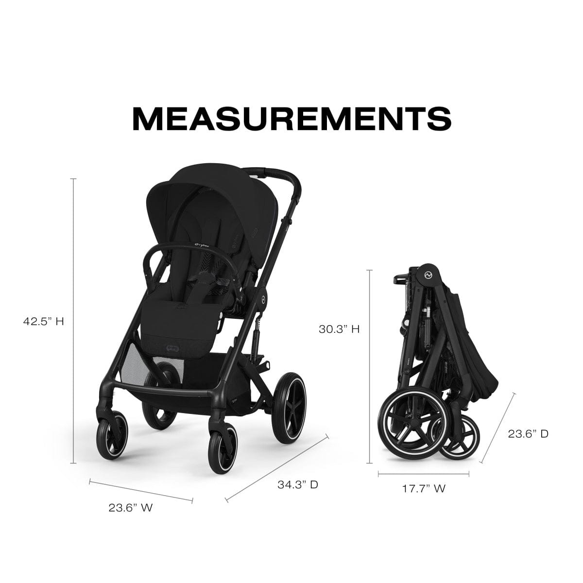 Cybex Balios S Lux Stroller - Moon Black - 524001177