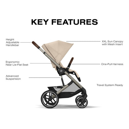 Cybex Balios S Lux Stroller - Almond Beige - 524001217