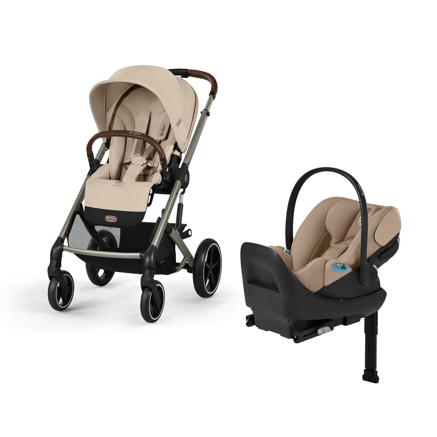 Cybex Balios S Lux + Cloud G Pro Travel System Bundle - Almond Beige - 524001217-525000607