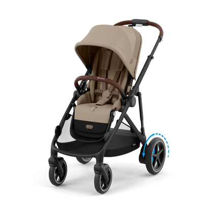Cybex eGazelle S Electronic Assist Stroller - Black Frame / Almond Beige - 524001219
