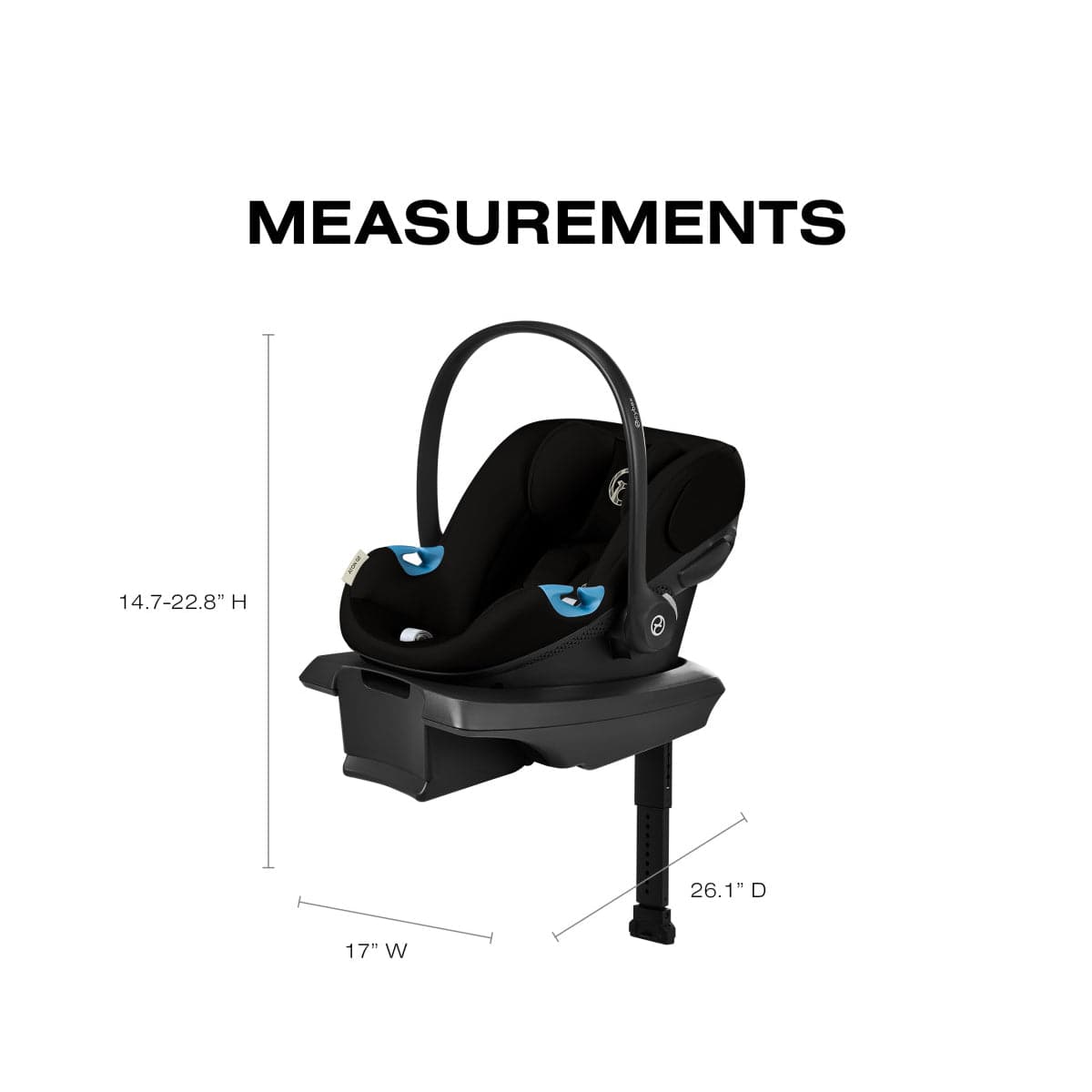 Cybex Aton G2 Infant Car Seat with Load Leg Base - Moon Black - 524002341