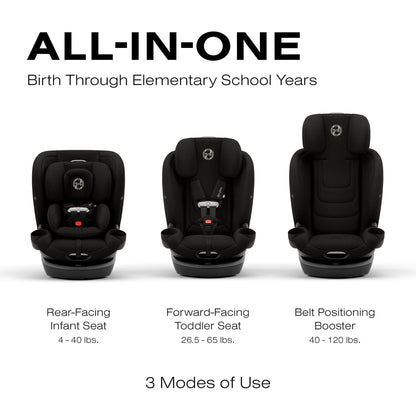 Cybex Callisto G 360 Rotating All-in-One Convertible Car Seat - Nightfall Black