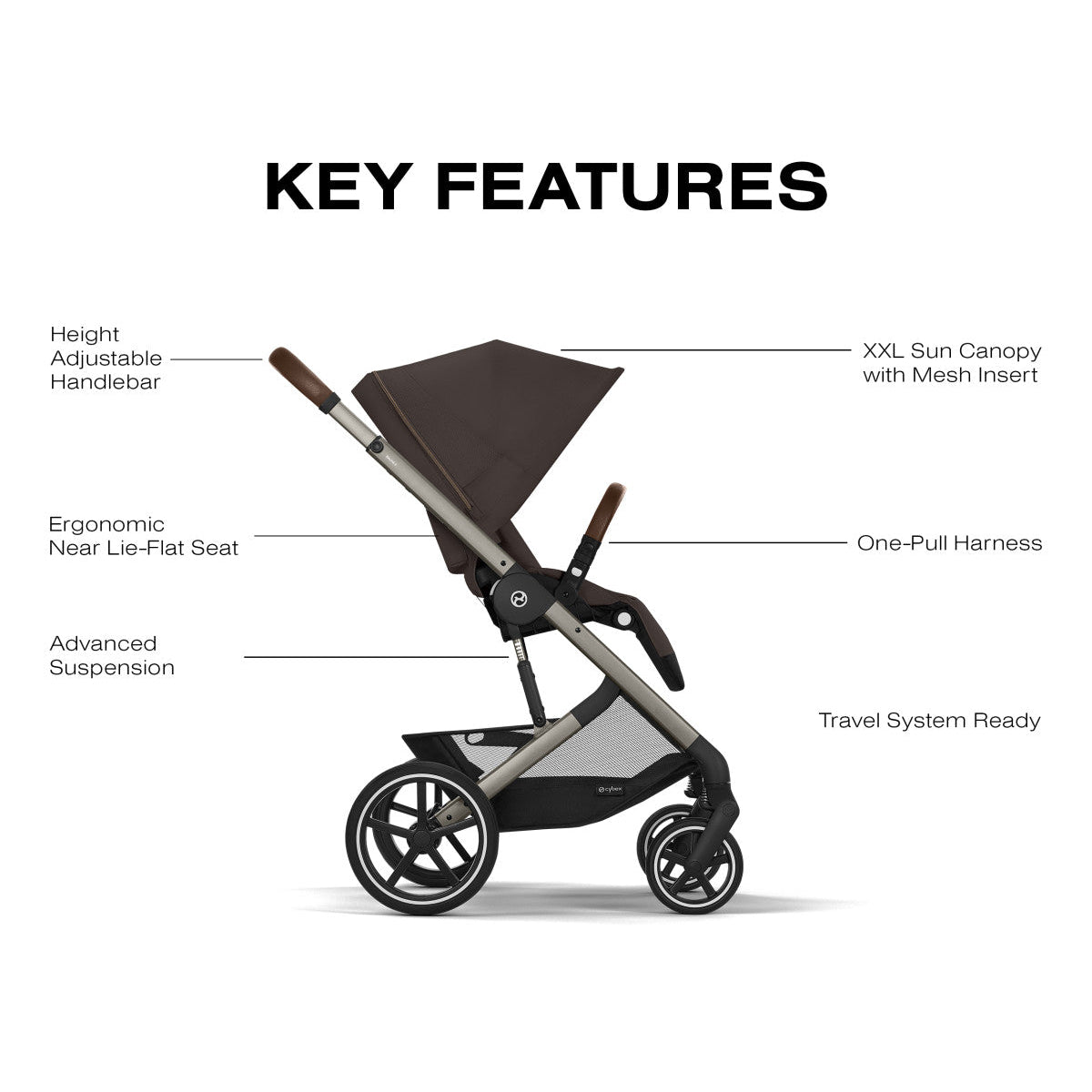 Balios S Lux Stroller New Chocolate Brown