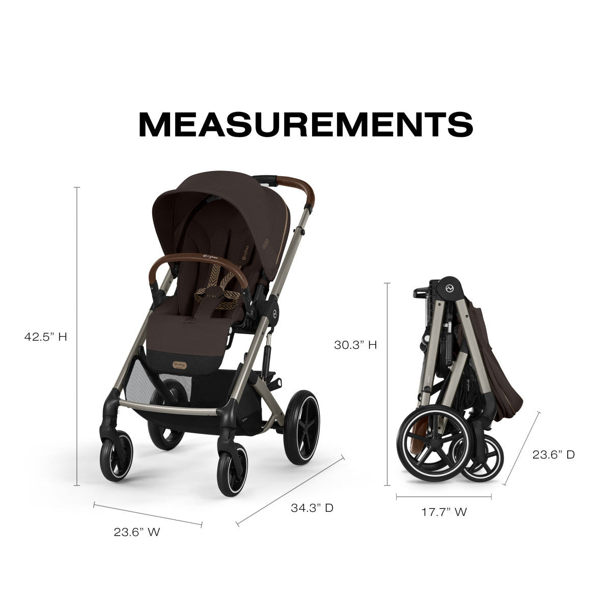Cybex Balios S Lux Stroller - Chocolate Brown