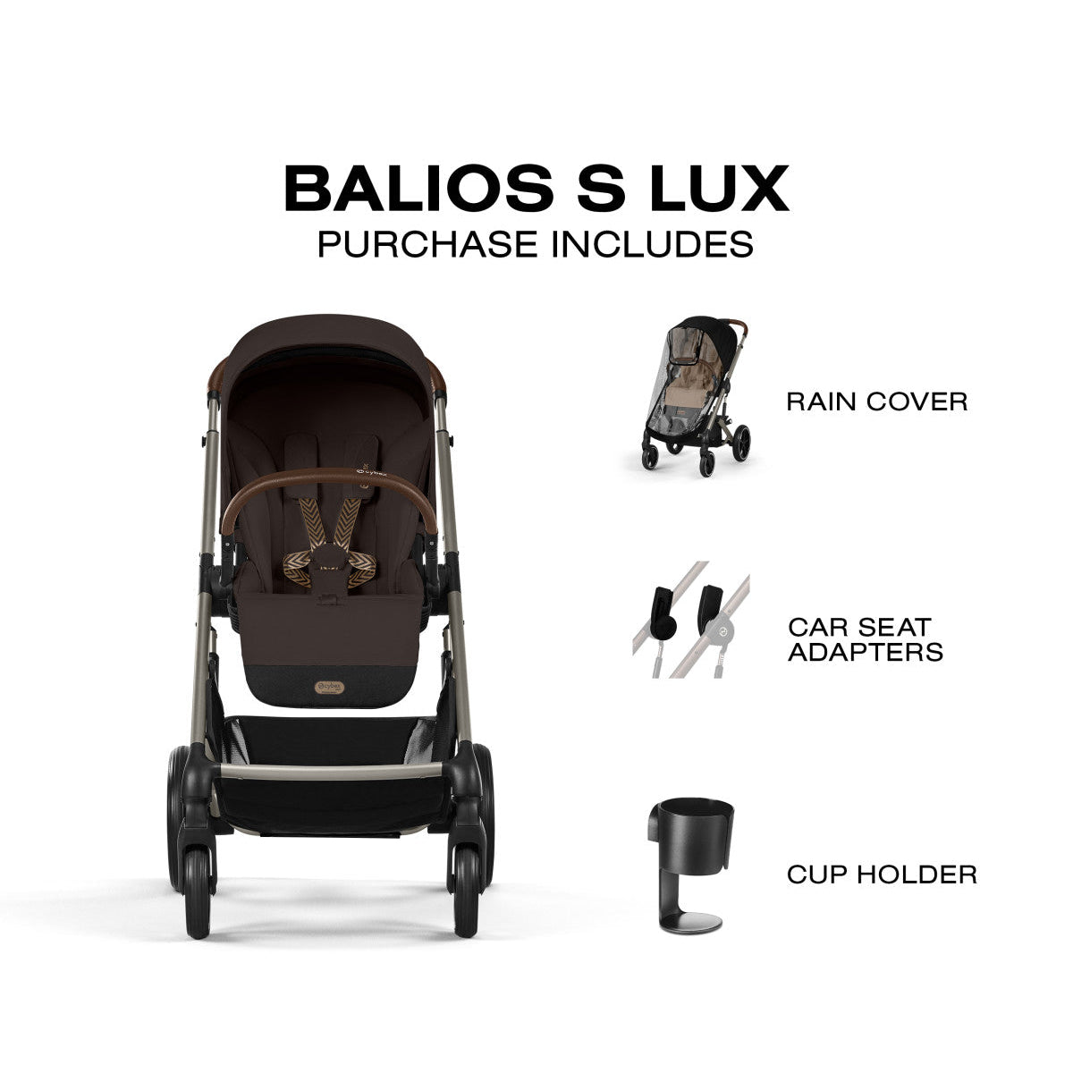 Cybex Balios S Lux Stroller - Chocolate Brown