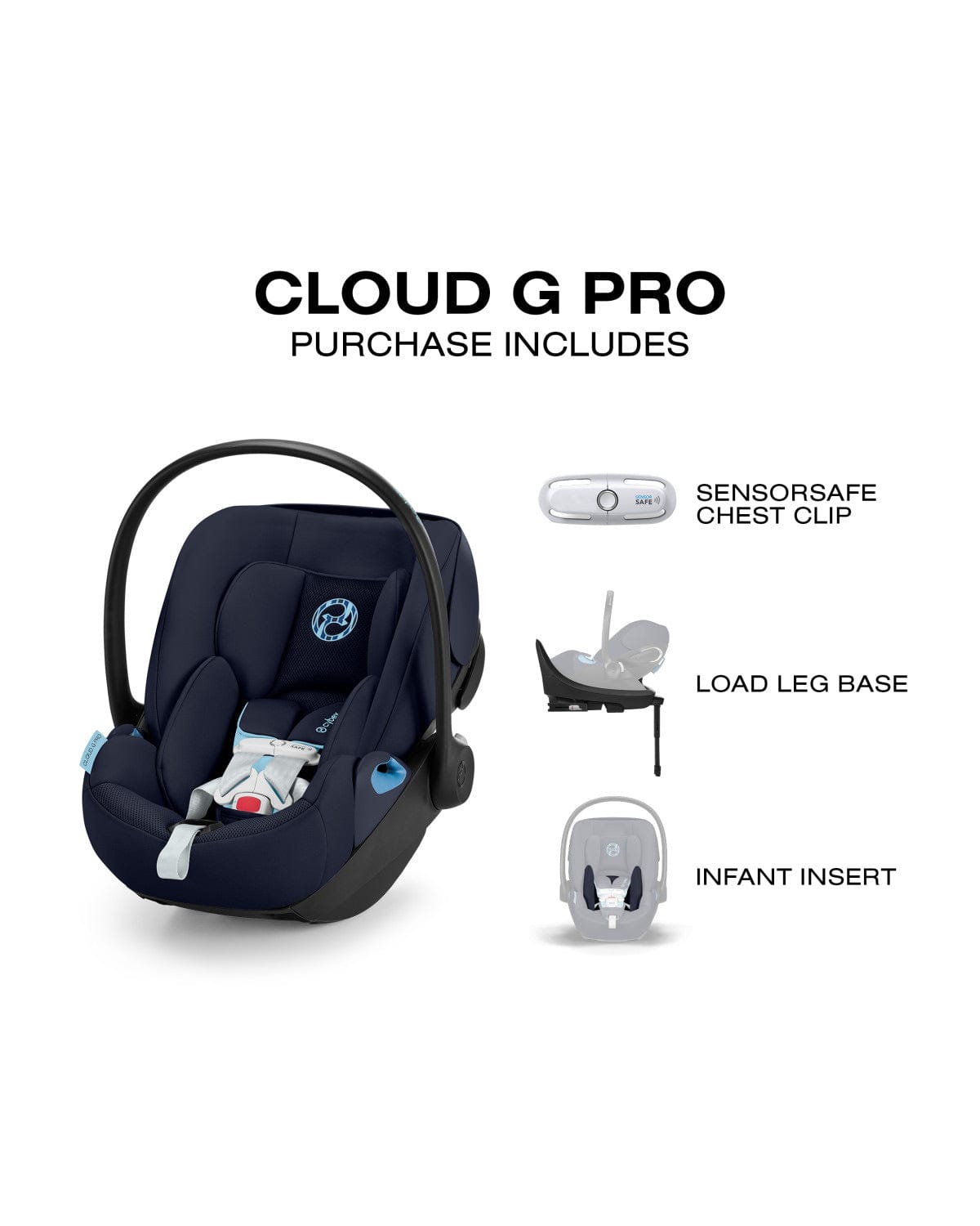 Cybex Cloud G Pro Comfort Extend Infant Car Seat - Ocean Blue