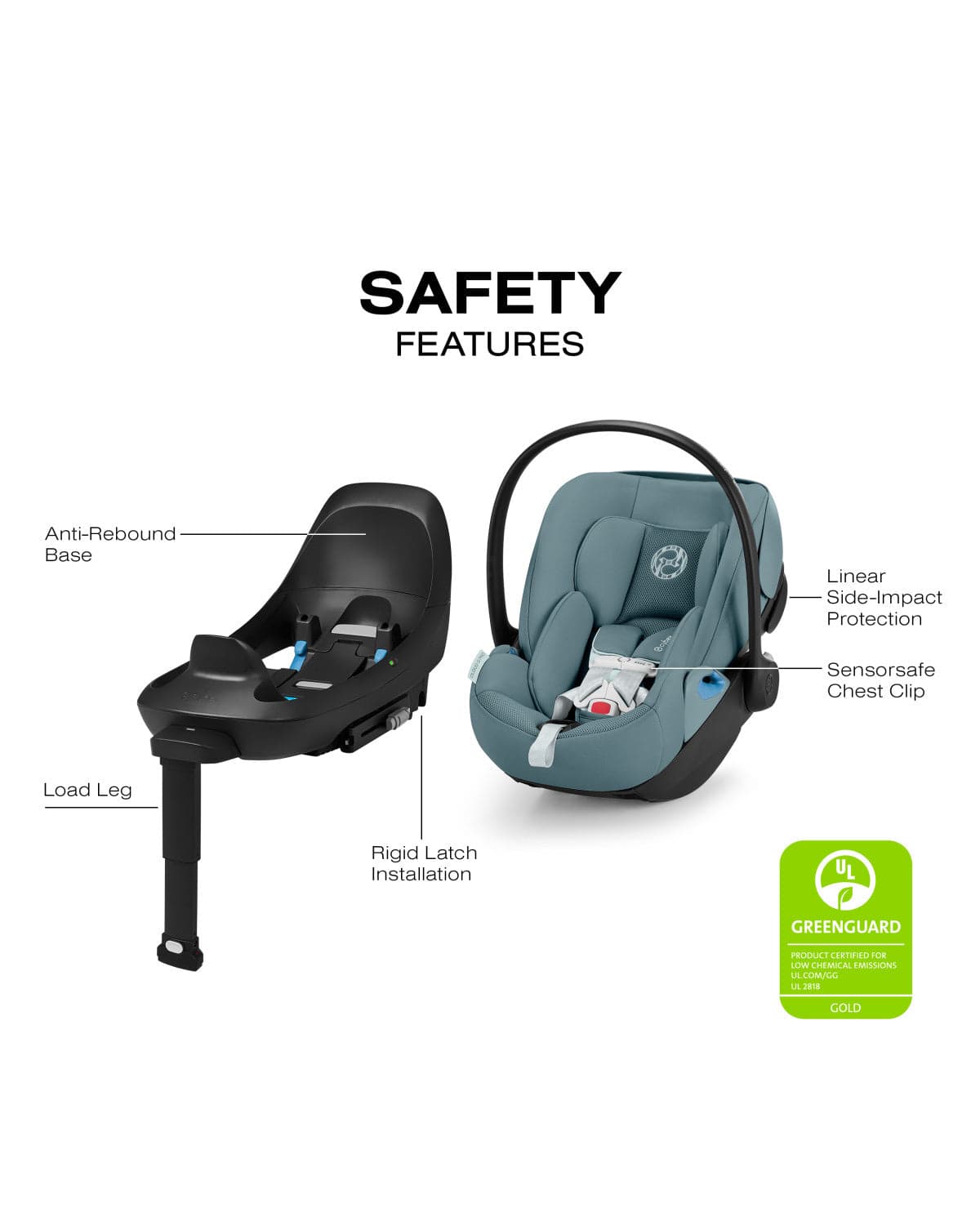 Cybex Cloud G Pro Comfort Extend Infant Car Seat - Stormy Blue - 525000605