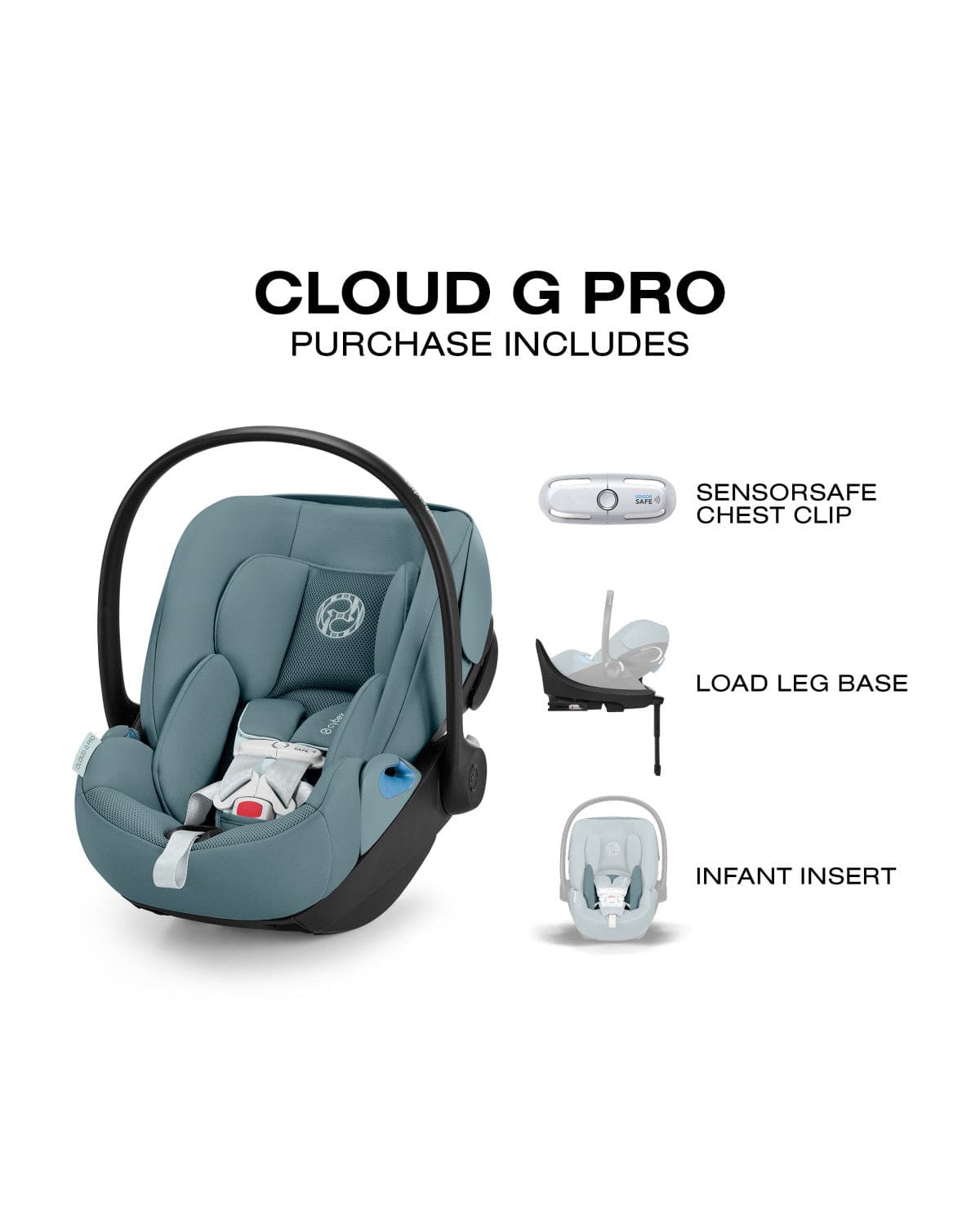 Cybex Cloud G Pro Comfort Extend Infant Car Seat - Stormy Blue - 525000605