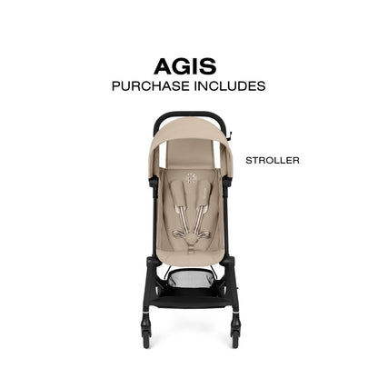 Cybex Agis Ultra-Compact Travel Stroller - Almond Beige - 525000773