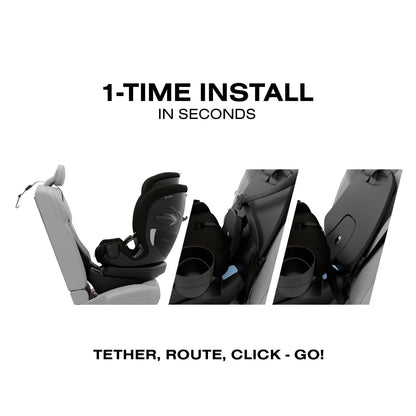 Cybex Callisto G 360 SELECT Rotating All-in-One Convertible Car Seat + Canopy Bundle - Black - 525000957-525000973
