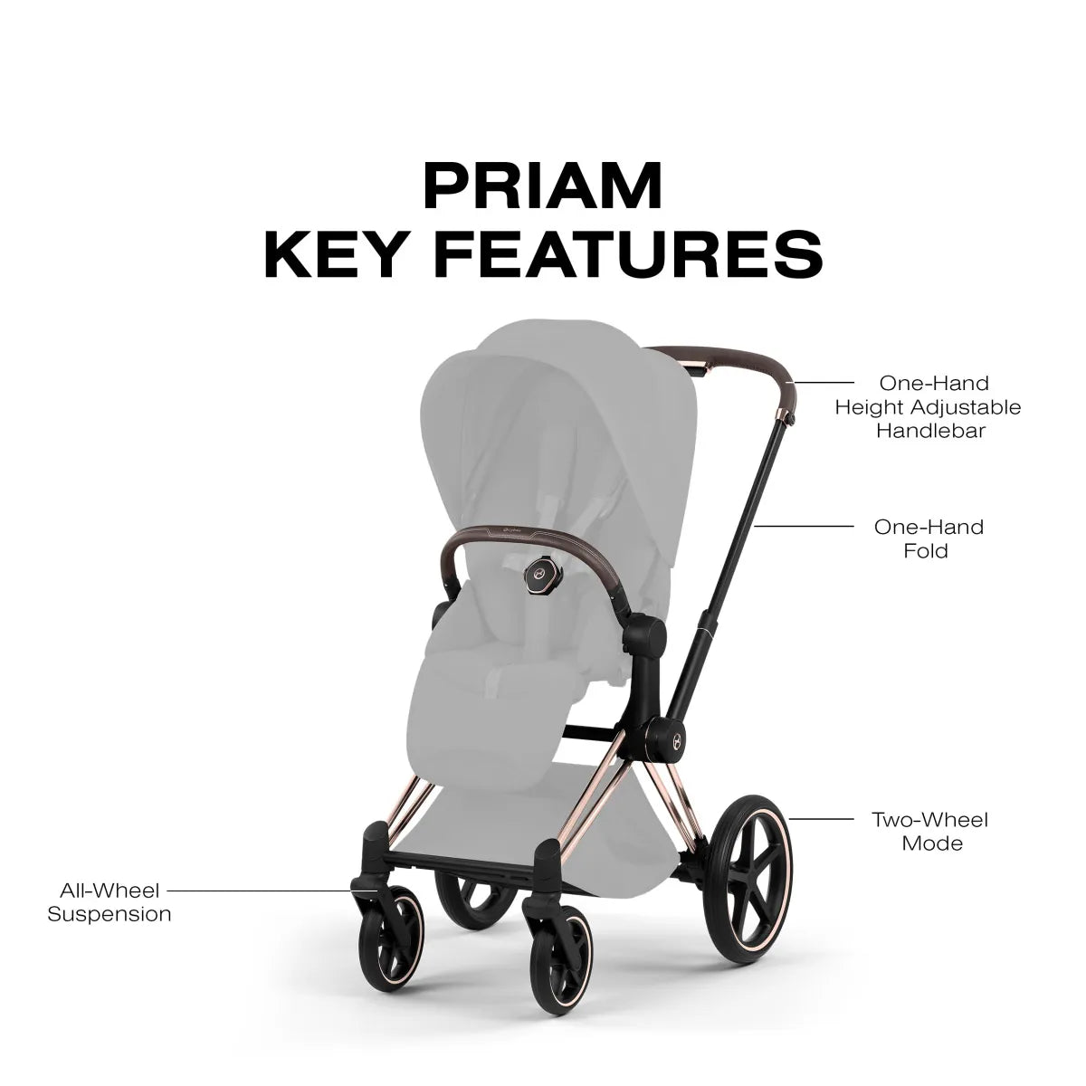 Cybex Priam Style Frame - Rosegold - 526000229