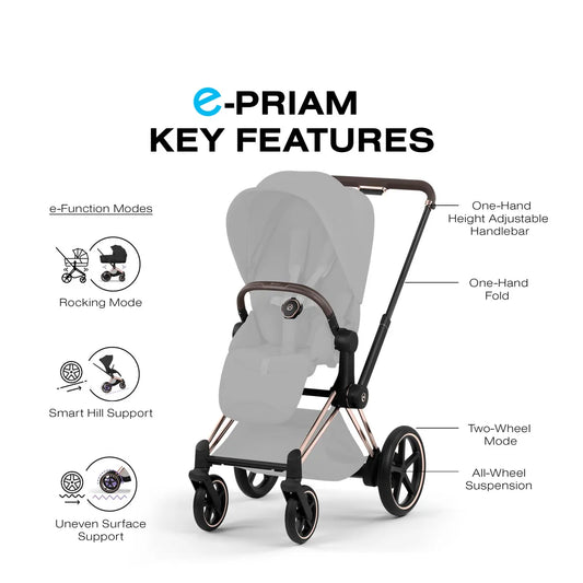 Cybex E-Priam Style Frame - Rosegold - 526000265