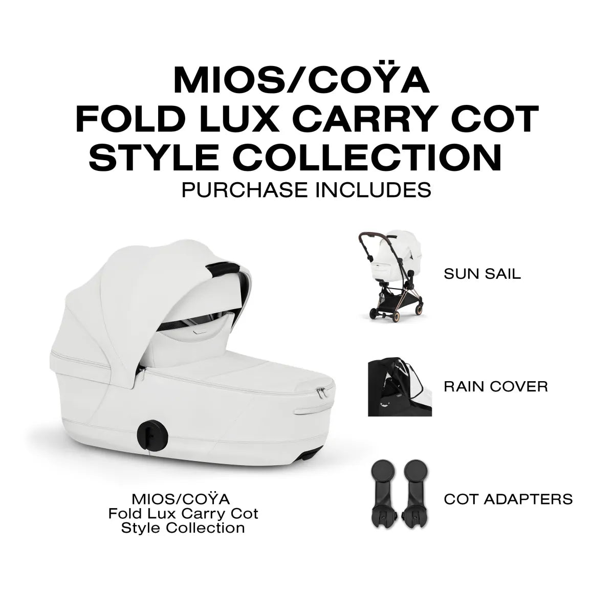 Cybex Mios / Coya Fold Lux Carry Cot (2026) - Style Collection Cybex Mios / Coya Fold Lux Carry Cot (2026) - Style Collection