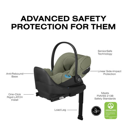 Cybex Cloud T SensorSafe Infant Car Seat - Sage Green