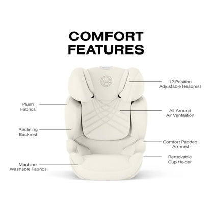 Cybex Solution T High-Back Booster Car Seat - Off-White