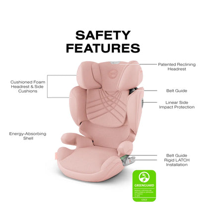 Cybex Solution T High-Back Booster Car Seat - Peach Pink