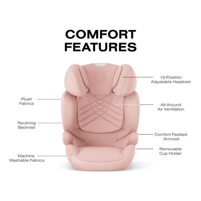 Cybex Solution T High-Back Booster Car Seat - Peach Pink