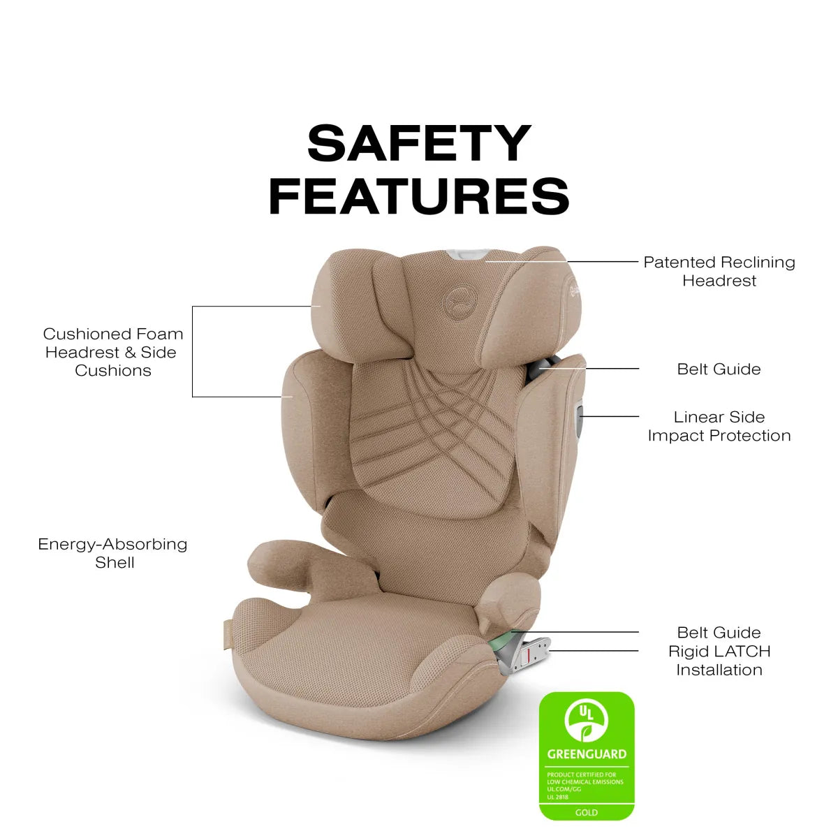 Cybex Solution T High-Back Booster Car Seat - Cozy Beige