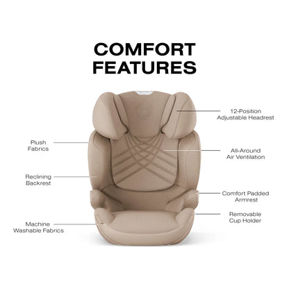 Cybex Solution T High-Back Booster Car Seat - Cozy Beige