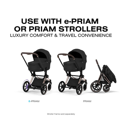 Cybex Priam Fold Lux Carry Cot (2026) - Sepia Black - 526001479
