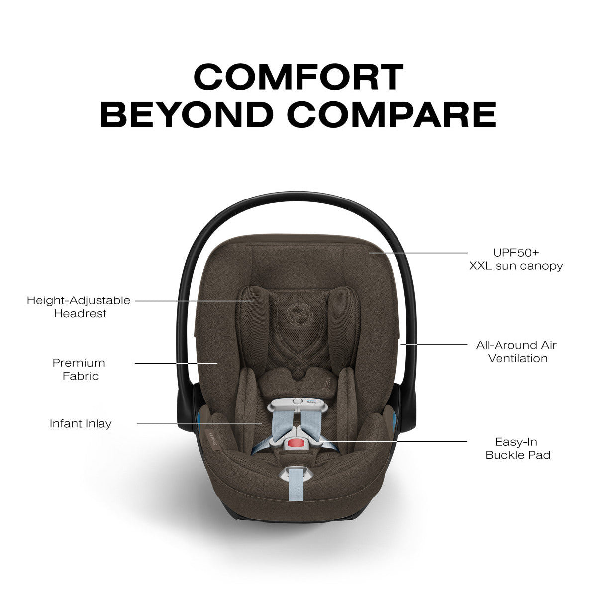 Cybex Cloud T SensorSafe Infant Car Seat - Coconut Brown