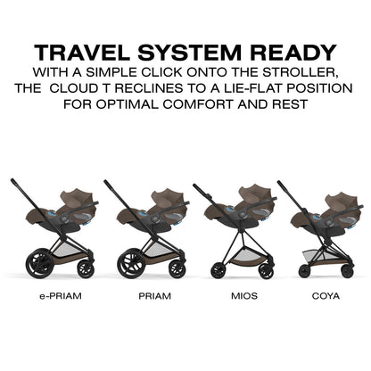 Cybex Cloud T SensorSafe Infant Car Seat - Coconut Brown