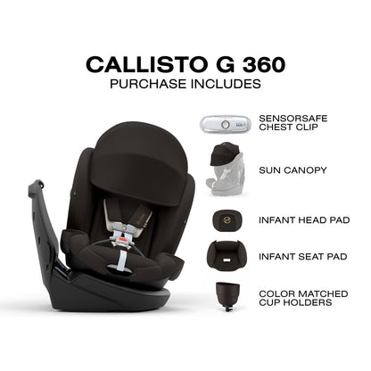 Cybex Callisto G 360 Rotating All-in-One Convertible Car Seat - Chocolate Brown