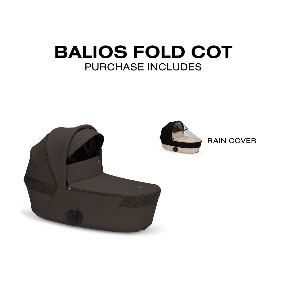 Balios Fold Cot with included rain cover