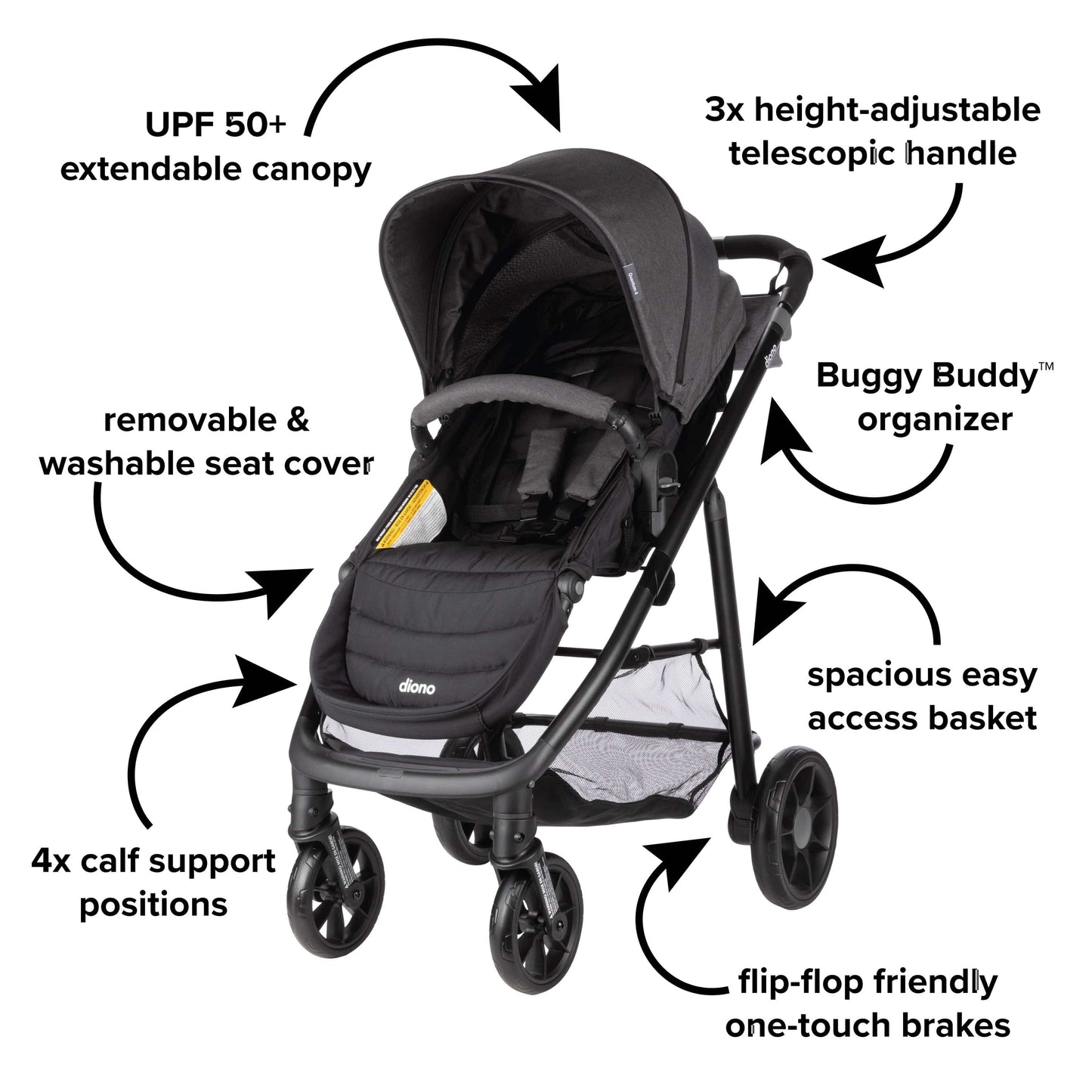 Diono Quantum 4 3-in-1 Travel System with LiteClik30 R SafePlus - Gray Slate - 56501-NA-01