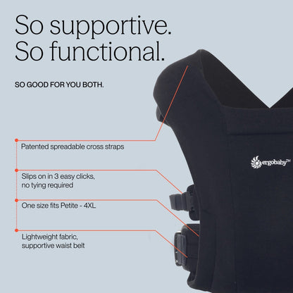 Ergobaby Embrace Carrier - Pure Black