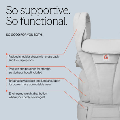 Ergobaby Omni Deluxe Baby Carrier, Cotton - Pearl Grey