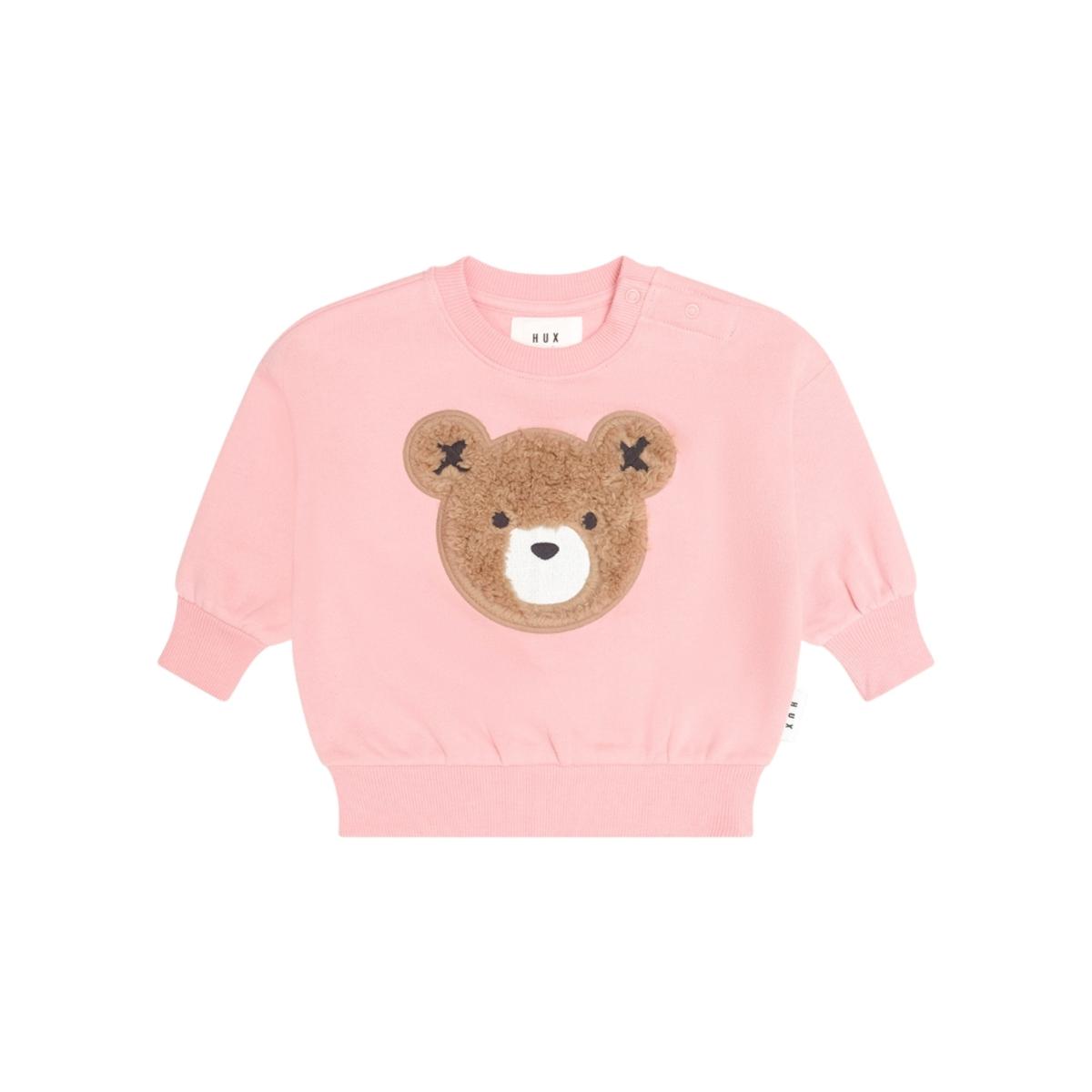 Huxbaby Furry Huxbear Sweatshirt – Vintage Pink, 12-18M
