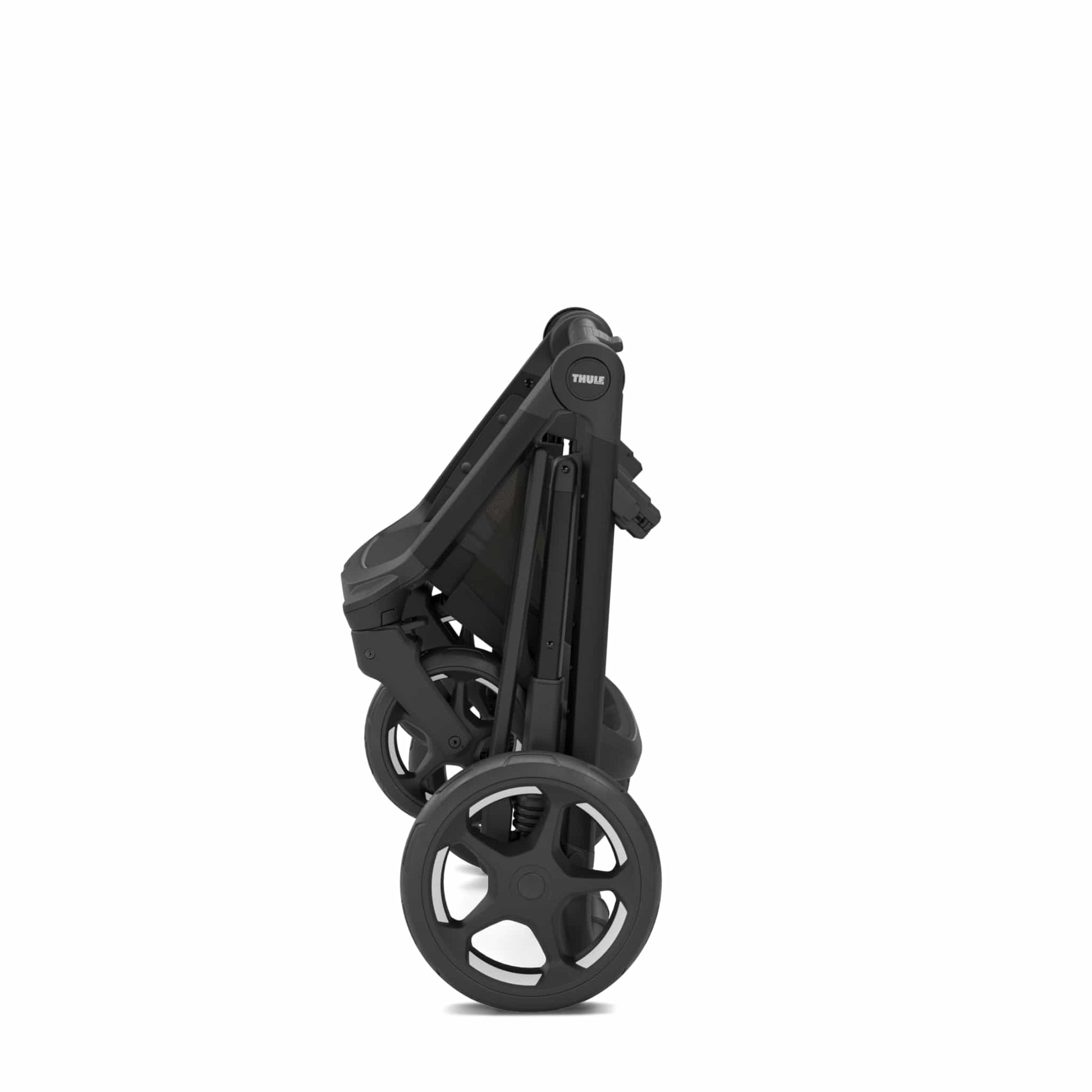 Thule stroller folded in a side view