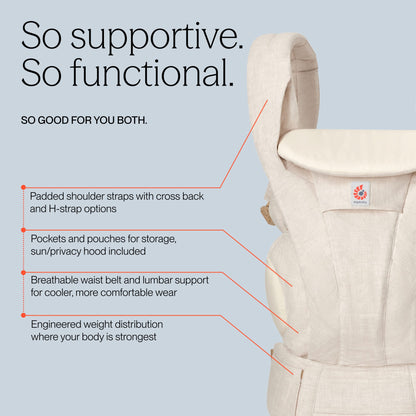 Ergobaby Omni Deluxe Baby Carrier, Linen - Natural Linen