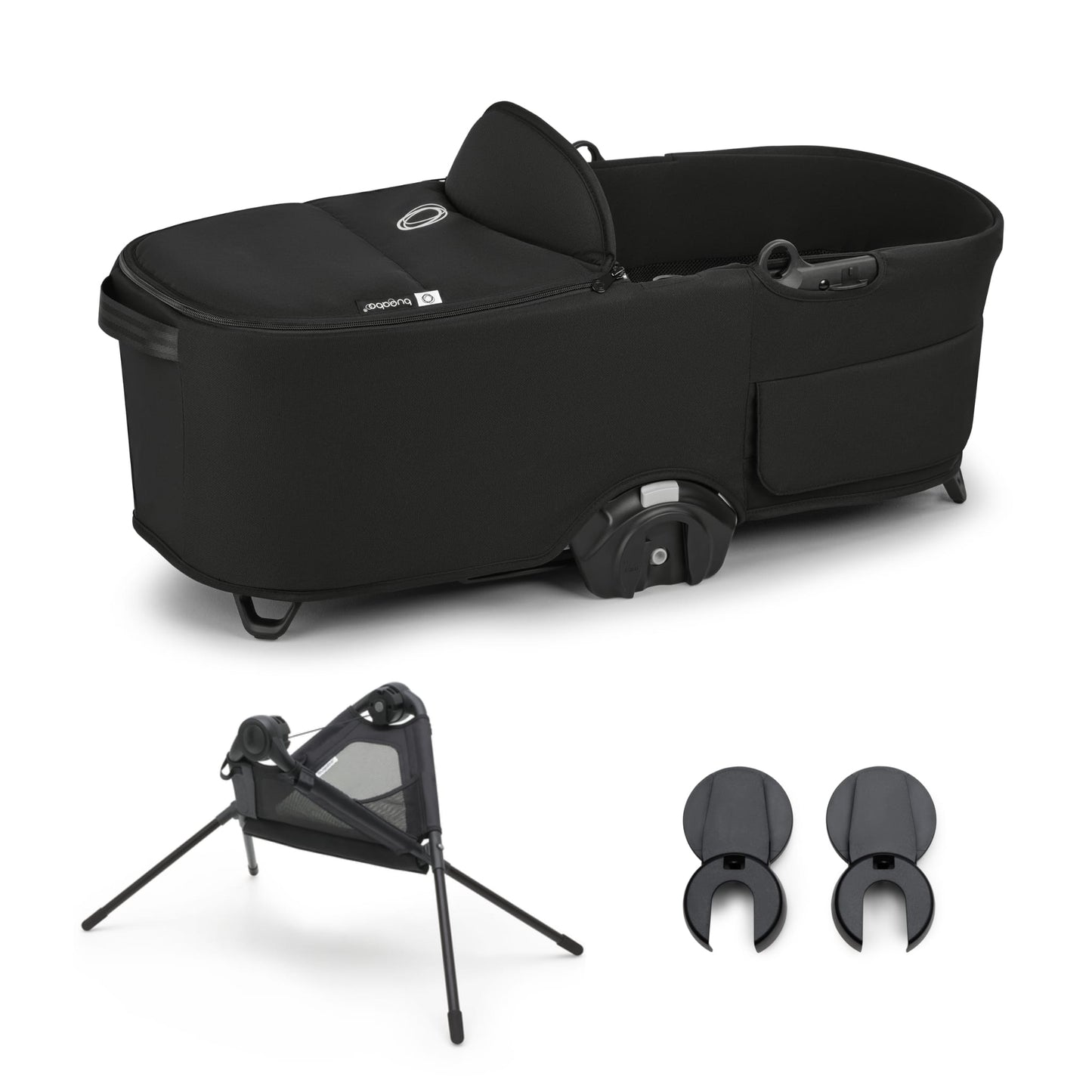 Bugaboo Dragonfly Bassinet Complete + Stand Bundle - Midnight Black