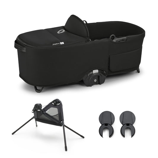 Bugaboo Dragonfly Bassinet Complete + Stand Bundle - Midnight Black