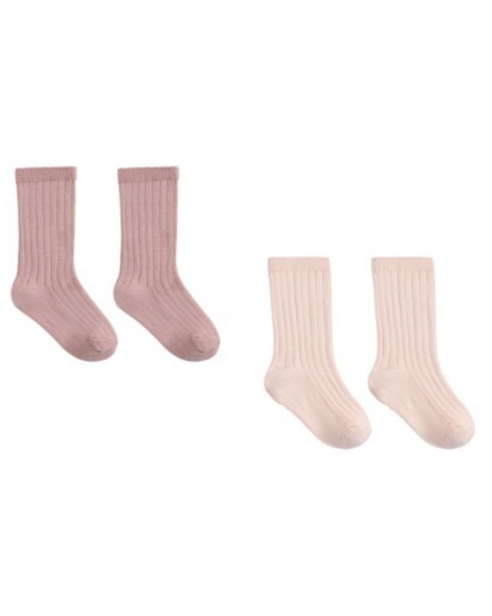 Quincy Mae Sock Set Petal, Mulberry - Petal / Mulberry, 6-12M