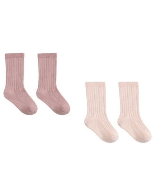 Quincy Mae Sock Set Petal, Mulberry - Petal / Mulberry, 0-6M
