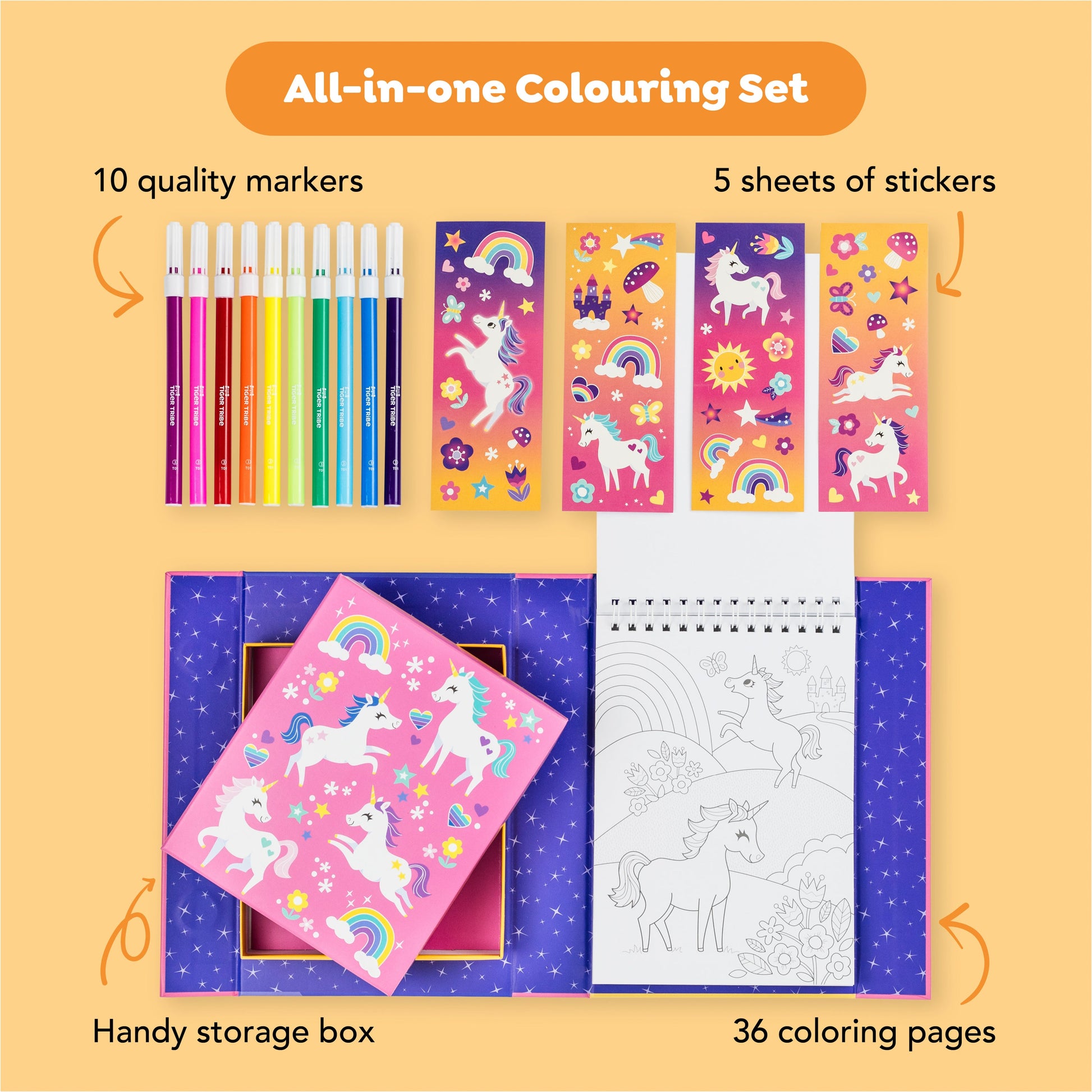 Tiger Tribe Coloring Set - Unicorn Magic - Image 3