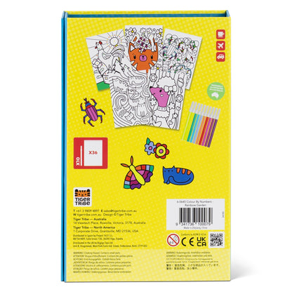 Tiger Tribe Color by Numbers - Rainbow Garden