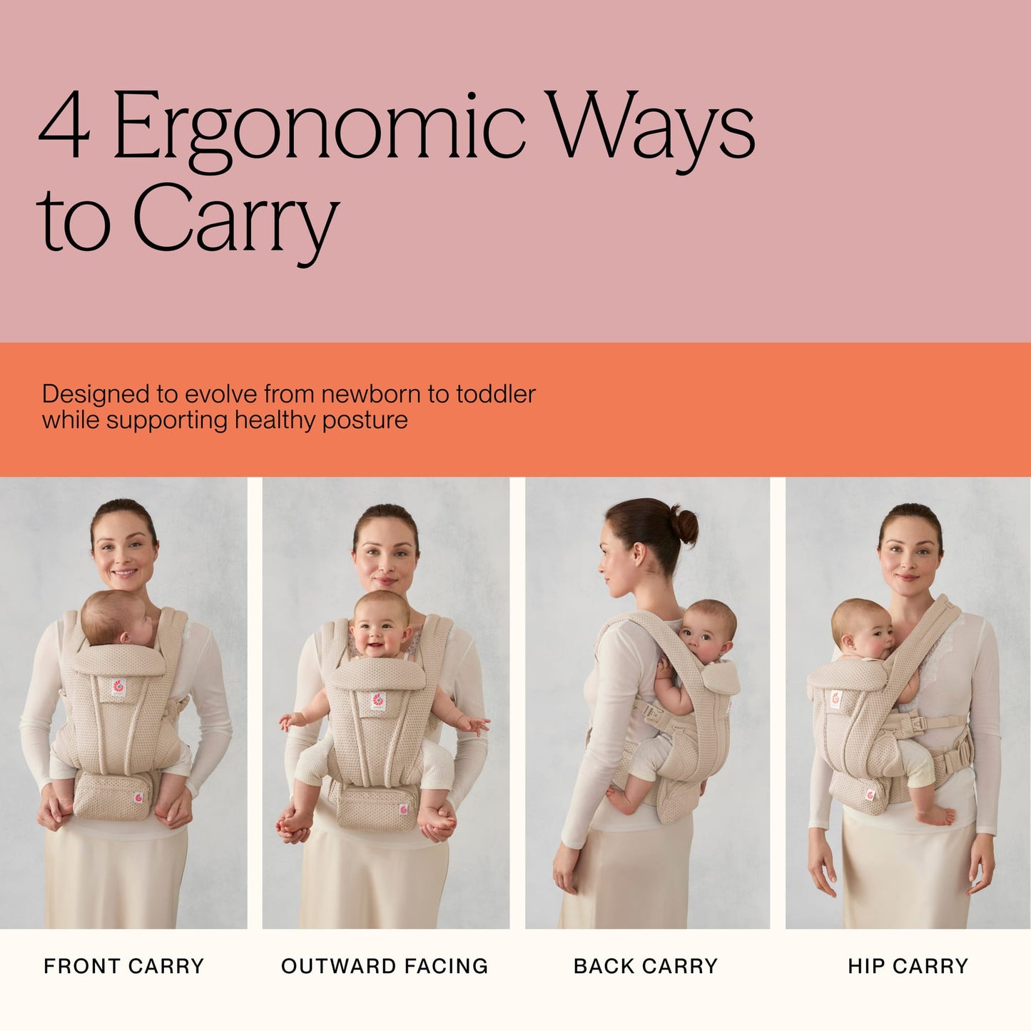 Ergobaby Omni Deluxe Baby Carrier, Linen - Natural Linen