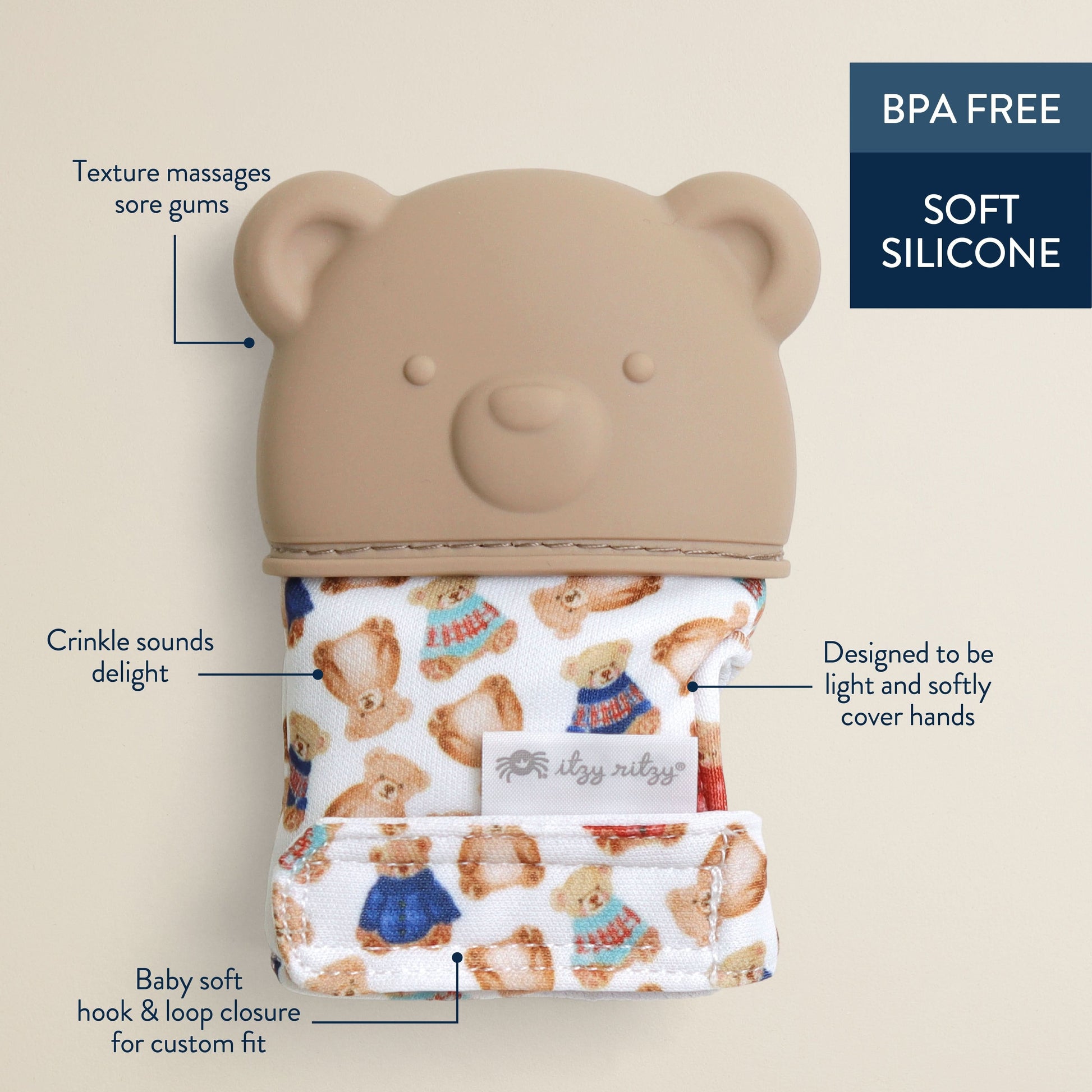 Itzy Ritzy Vintage Bear Itzy Mitt