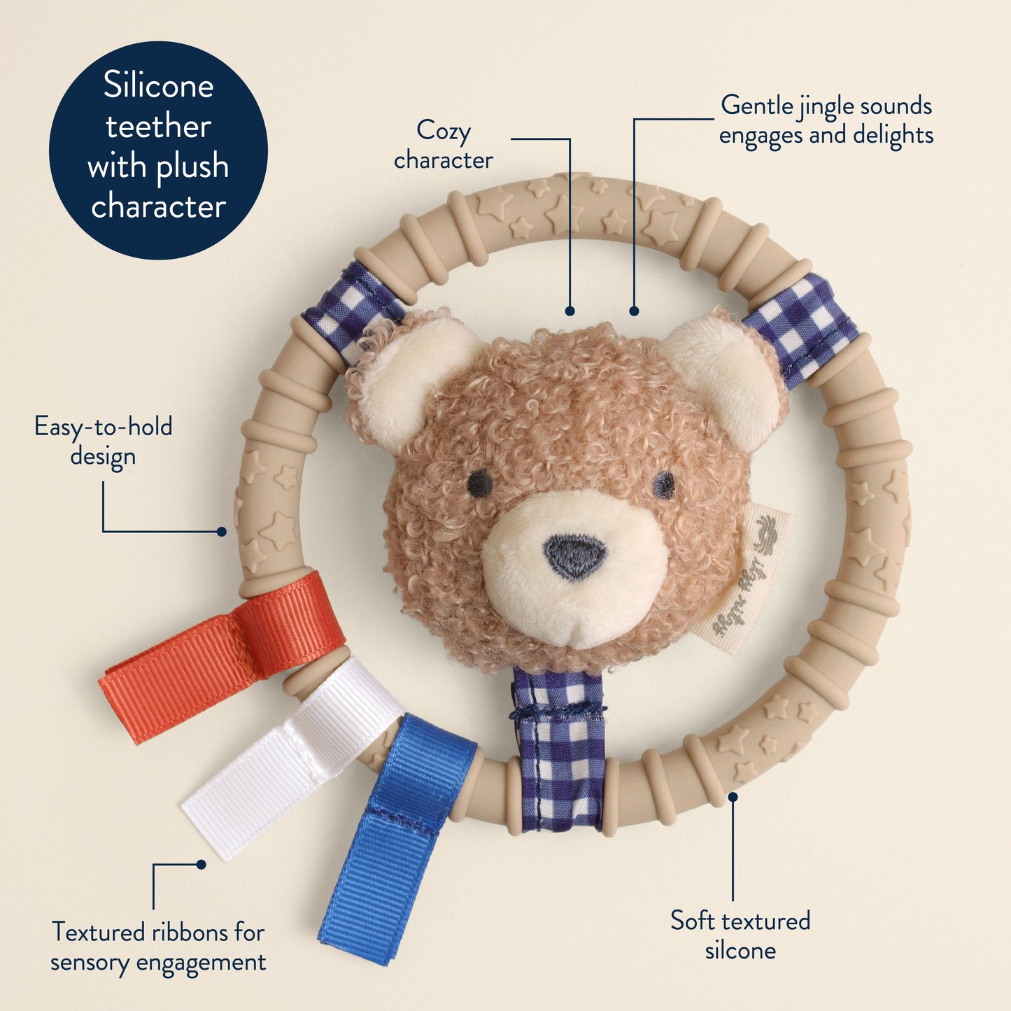 Itzy Ritzy Itzy Ring Pal - Bear - Image 4
