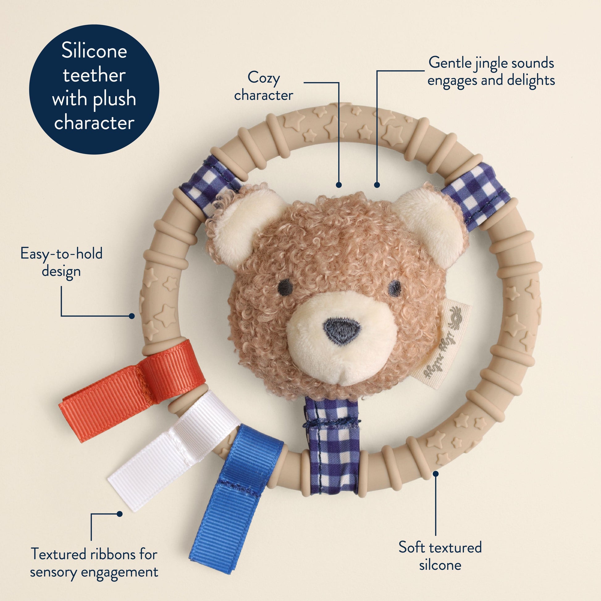 Itzy Ritzy Itzy Ring Pal - Bear - Image 4