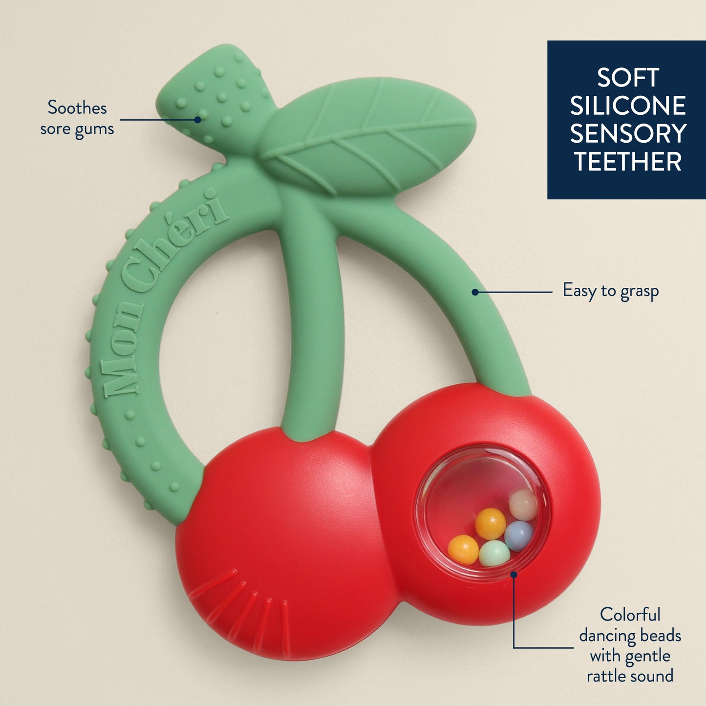 Itzy Ritzy Bitzy Shake Rattle - Cherries - Image 4